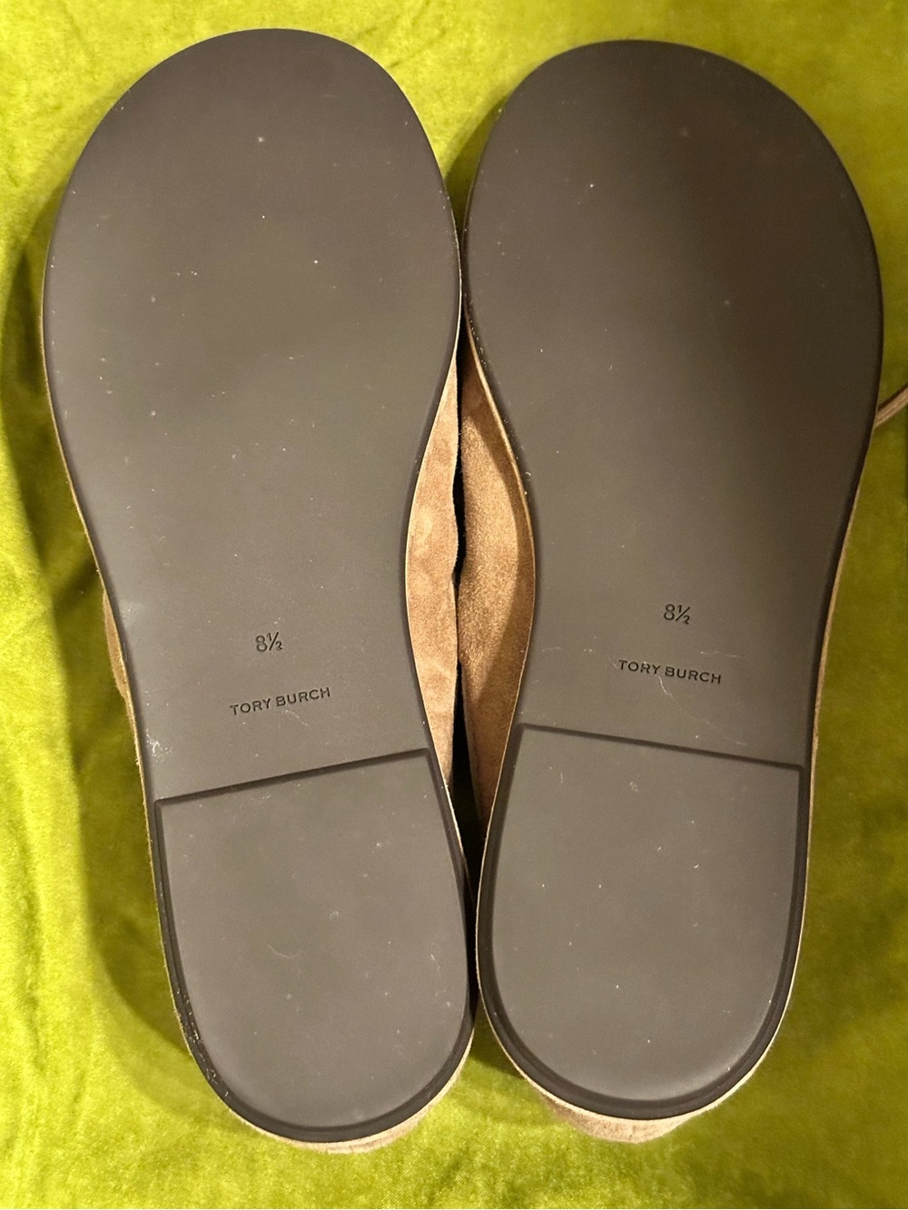Tory Burch | The Boaty | Suede Bow Loafers in River Rock - Picture 7 of 7